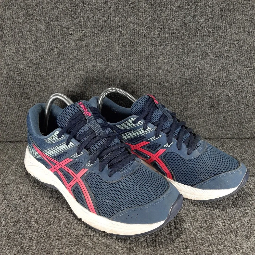 Asics Gel Contend 6 Blue Running Shoes Lace Up Low Top Women's Size 10 1012A570